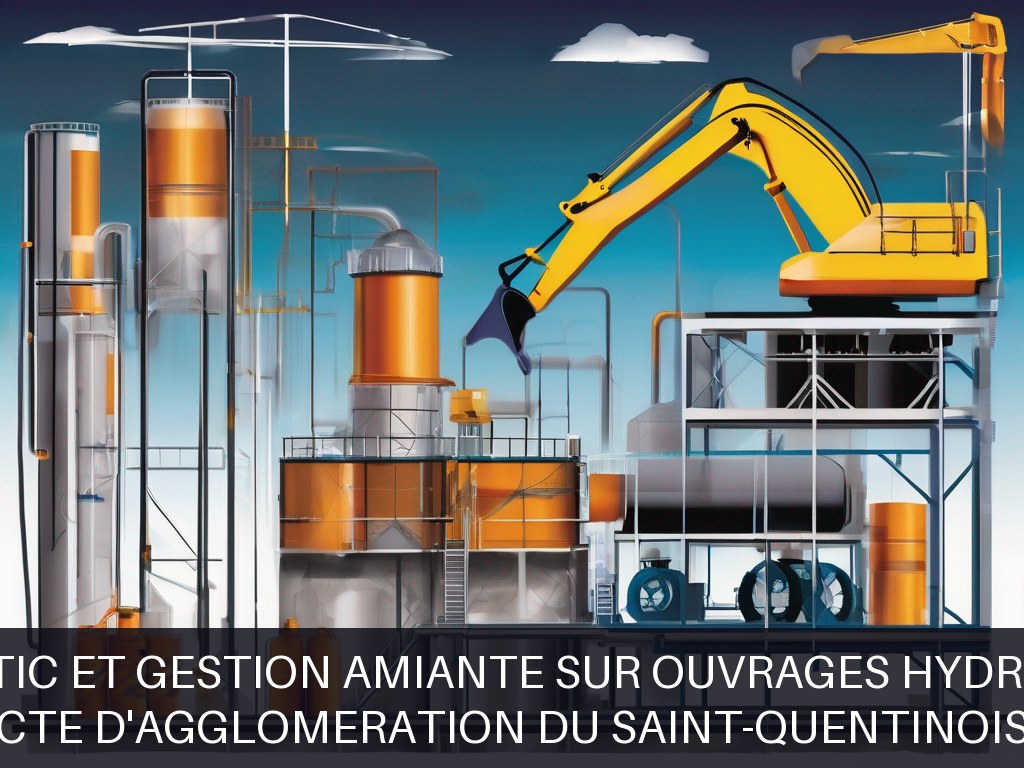 Illustration pour Désamiantage - CTE D'AGGLOMERATION DU SAINT-QUENTINOIS: Diagnostic et gestion amiante sur ouvrages hydrauliques (Potentiel Amiante à Court Terme)
