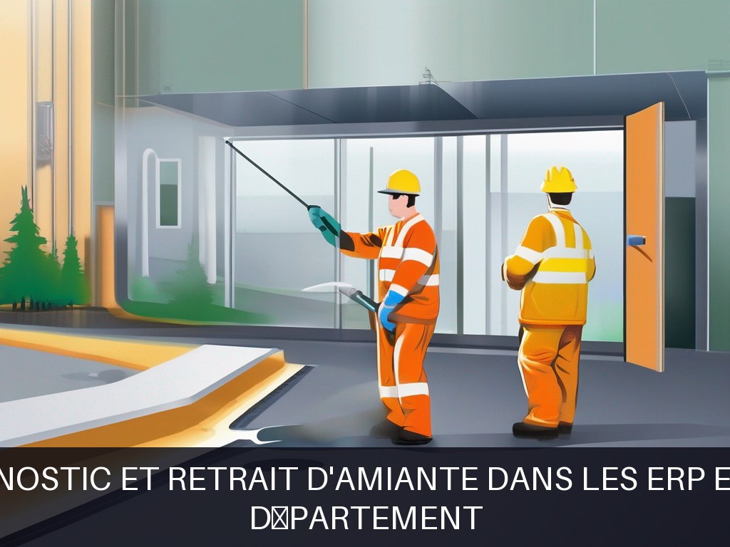 Illustration pour Désamiantage - Département: Diagnostic et retrait d'amiante dans les ERP et IGH (Risque Amiante Urgent!)