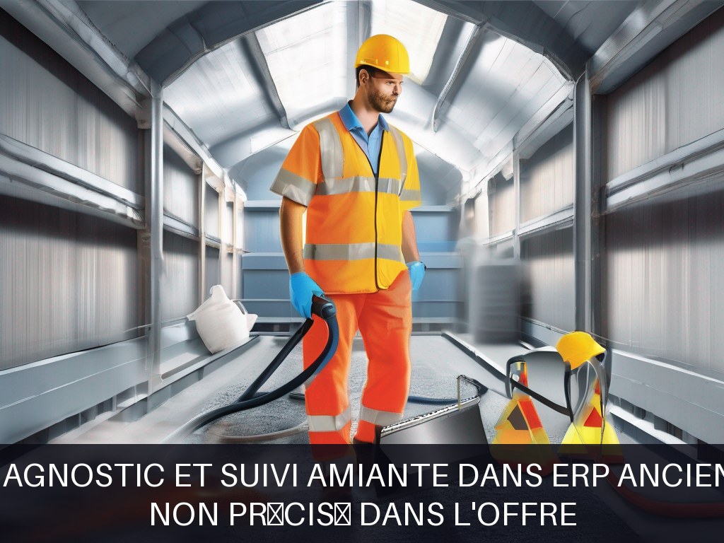 Illustration pour Désamiantage - Non précisé dans l'offre: Diagnostic et suivi amiante dans ERP anciens (Potentiel Amiante à Court Terme)