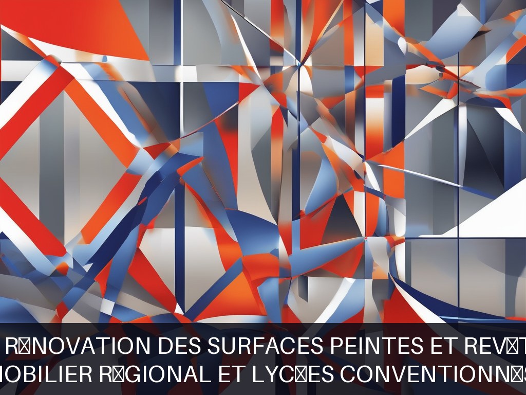 Illustration pour Patrimoine immobilier régional et lycées conventionnés de Normandie: Maintenance et rénovation des surfaces peintes et revêtements muraux