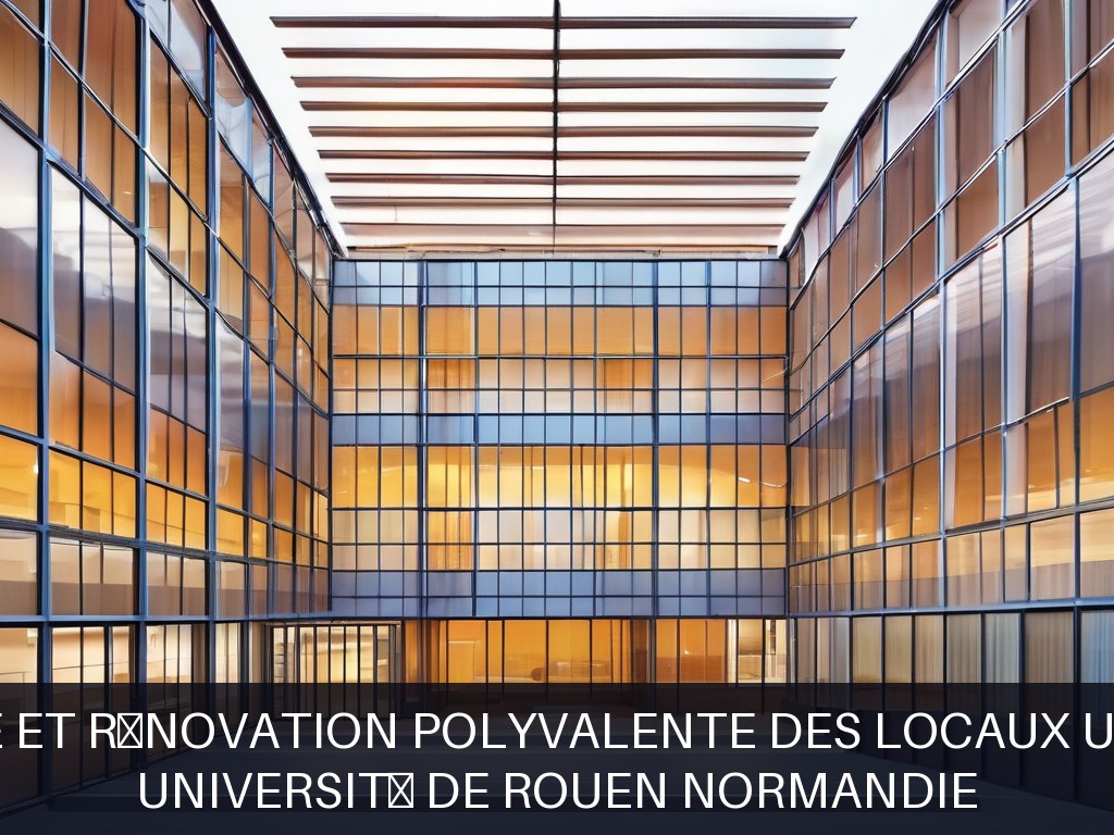 Illustration pour Université de Rouen Normandie: Maintenance et rénovation polyvalente des locaux universitaires