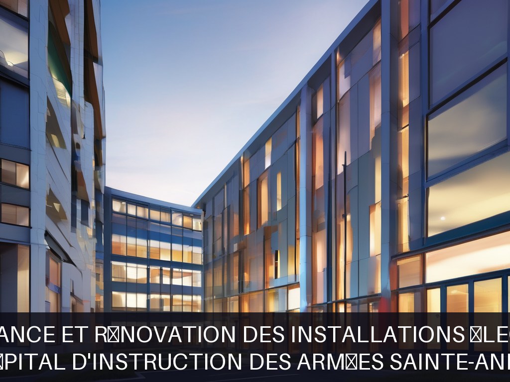 Illustration pour Hôpital d'instruction des armées Sainte-Anne: Maintenance et rénovation des installations électriques