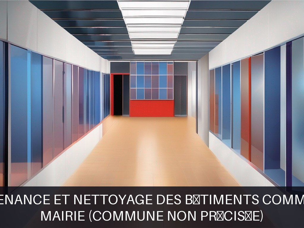 Illustration pour Mairie (commune non précisée): Maintenance et nettoyage des bâtiments communaux