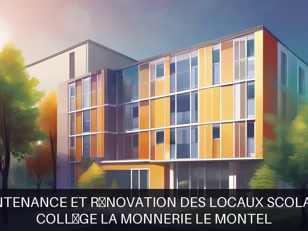 Illustration pour Collège La Monnerie Le Montel: Maintenance et rénovation des locaux scolaires