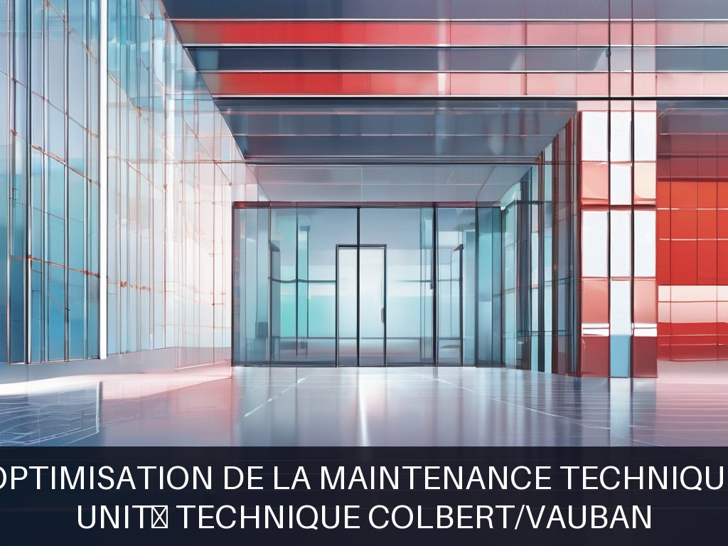 Illustration pour Unité technique Colbert/Vauban: Optimisation de la maintenance technique