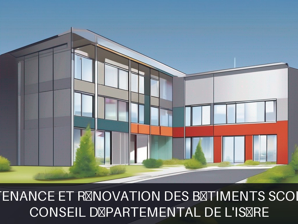 Illustration pour Conseil Départemental de l'Isère: Maintenance et rénovation des bâtiments scolaires