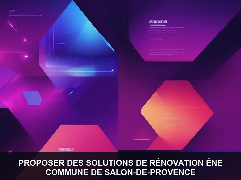 Illustration IA - Commune de Salon-de-Provence : Rénovation énergétique et de modernisation des infrastructures publiq