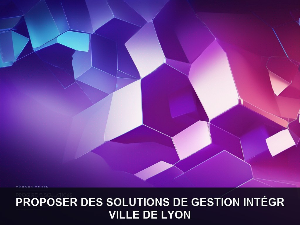 Illustration IA - Ville de Lyon : Gestion intégrée des services techniques pour les écoles (Potentiel Fort)