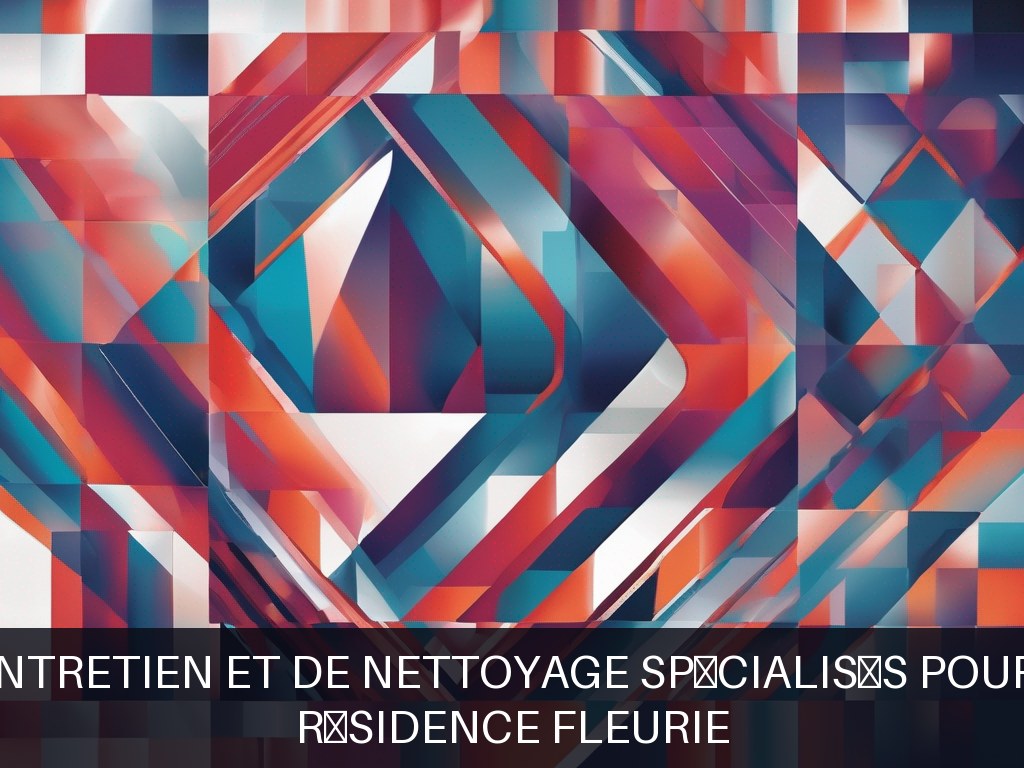 Illustration pour Résidence Fleurie: Services d'entretien et de nettoyage spécialisés pour résidences