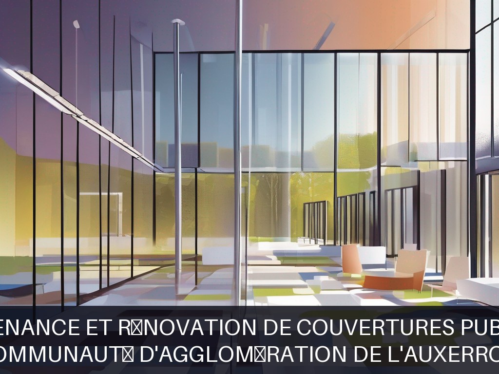 Illustration pour Communauté d'Agglomération de l'Auxerrois: Maintenance et rénovation de couvertures publiques