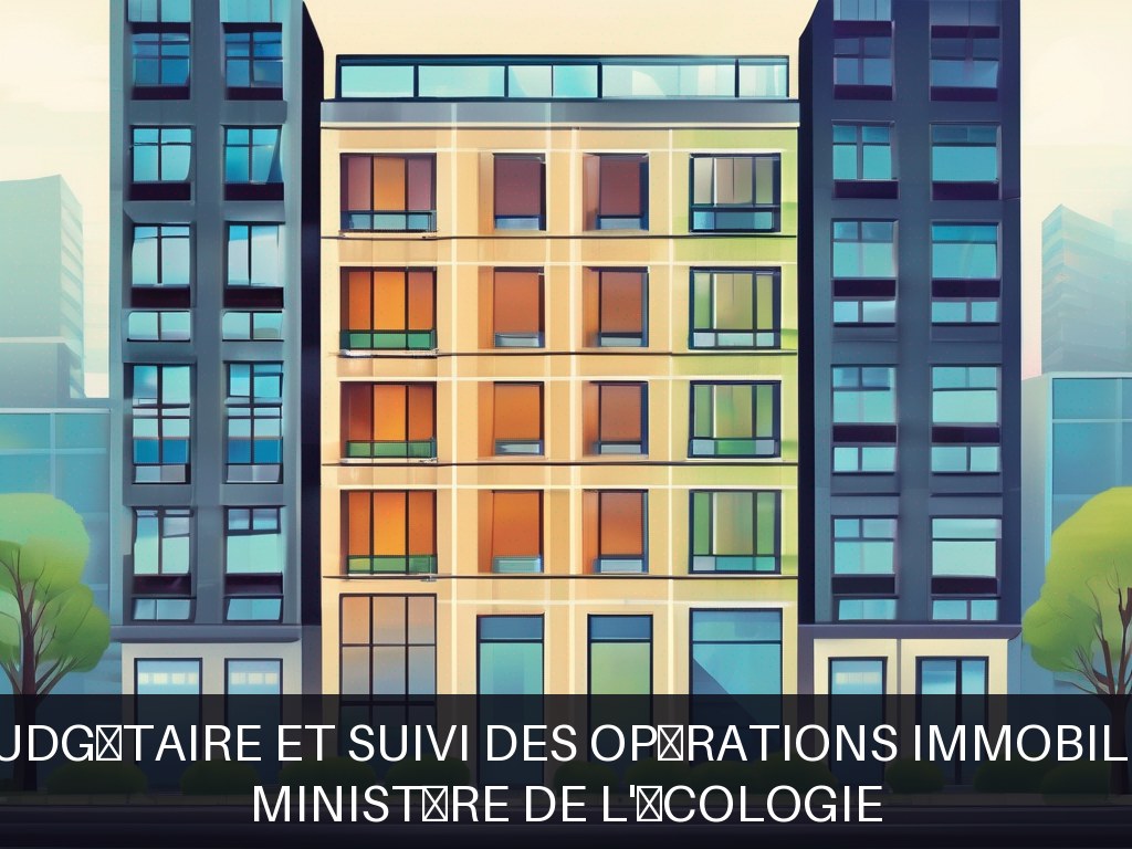 Illustration pour Ministère de l'Écologie: Optimisation budgétaire et suivi des opérations immobilières publiques