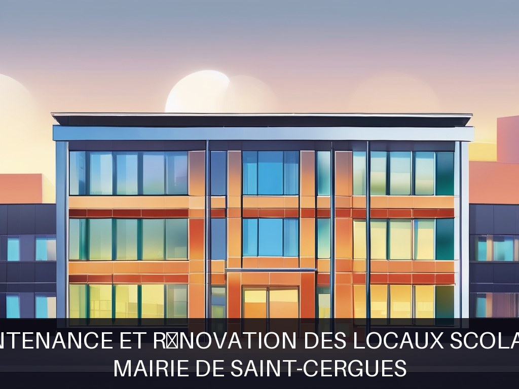 Illustration pour Mairie de Saint-Cergues: Maintenance et rénovation des locaux scolaires