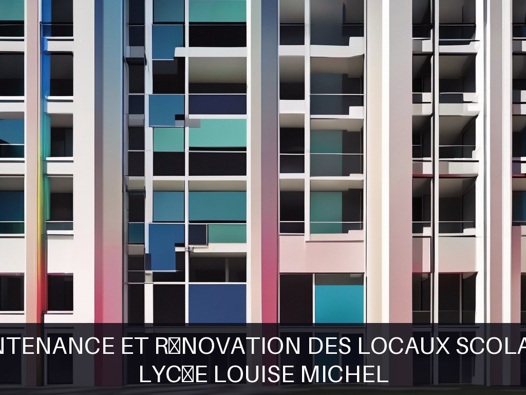 Illustration pour Lycée Louise Michel: Maintenance et rénovation des locaux scolaires