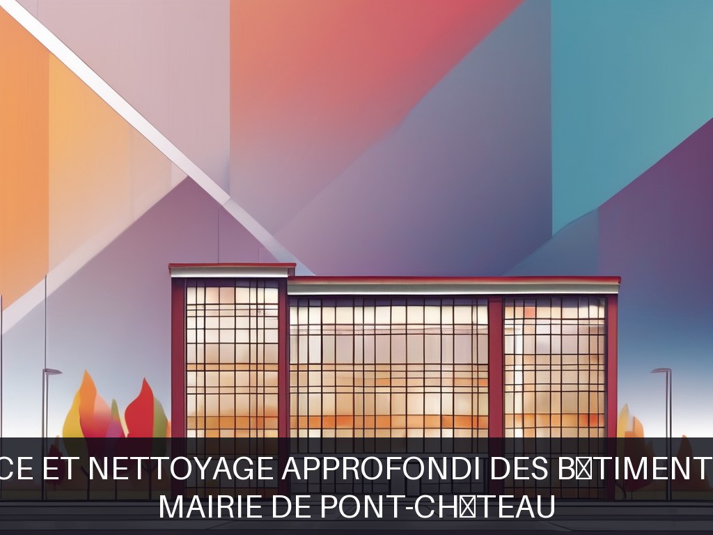 Illustration pour Mairie de Pont-Château: Maintenance et nettoyage approfondi des bâtiments scolaires