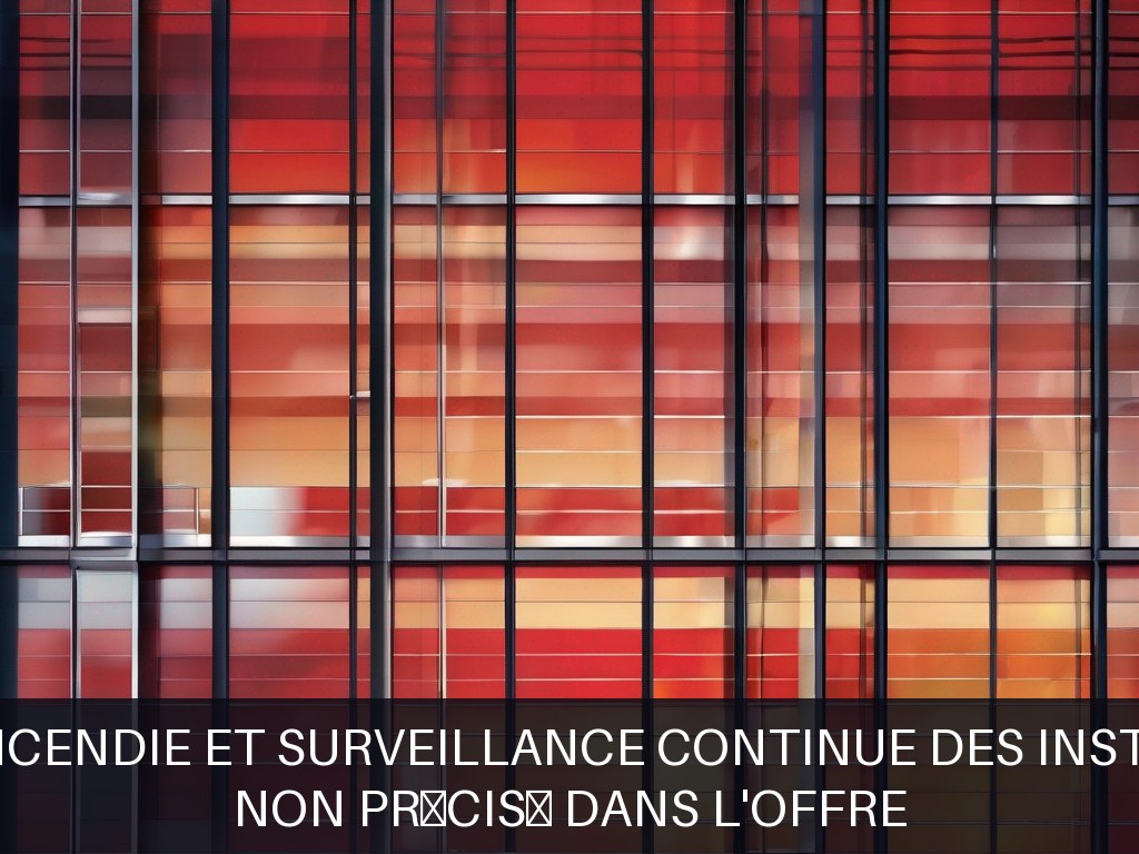 Illustration pour Non précisé dans l'offre: Sécurité incendie et surveillance continue des installations