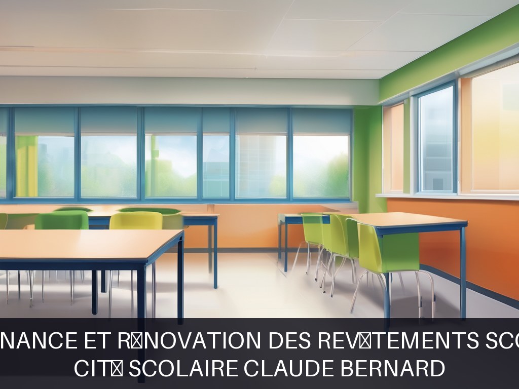 Illustration pour Cité scolaire Claude Bernard: Maintenance et rénovation des revêtements scolaires