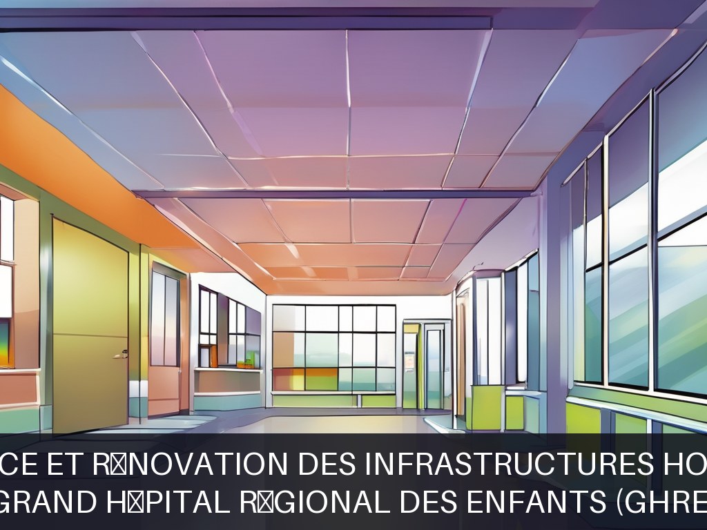 Illustration pour Grand Hôpital Régional des Enfants (GHRE): Maintenance et rénovation des infrastructures hospitalières