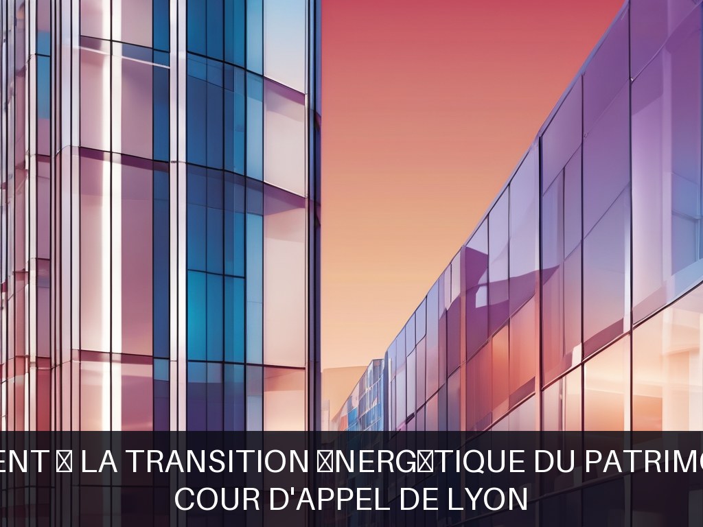 Illustration pour Cour d'appel de Lyon: Accompagnement à la transition énergétique du patrimoine immobilier
