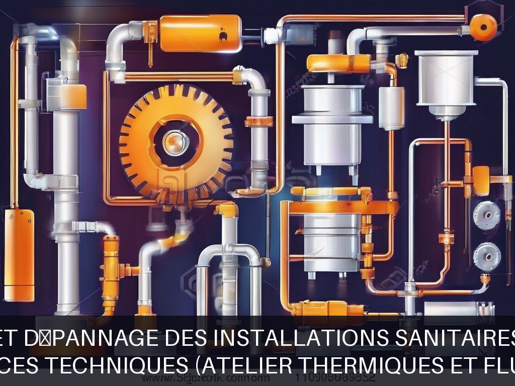 Illustration pour Services Techniques (atelier thermiques et fluides): Maintenance et dépannage des installations sanitaires et chauffage