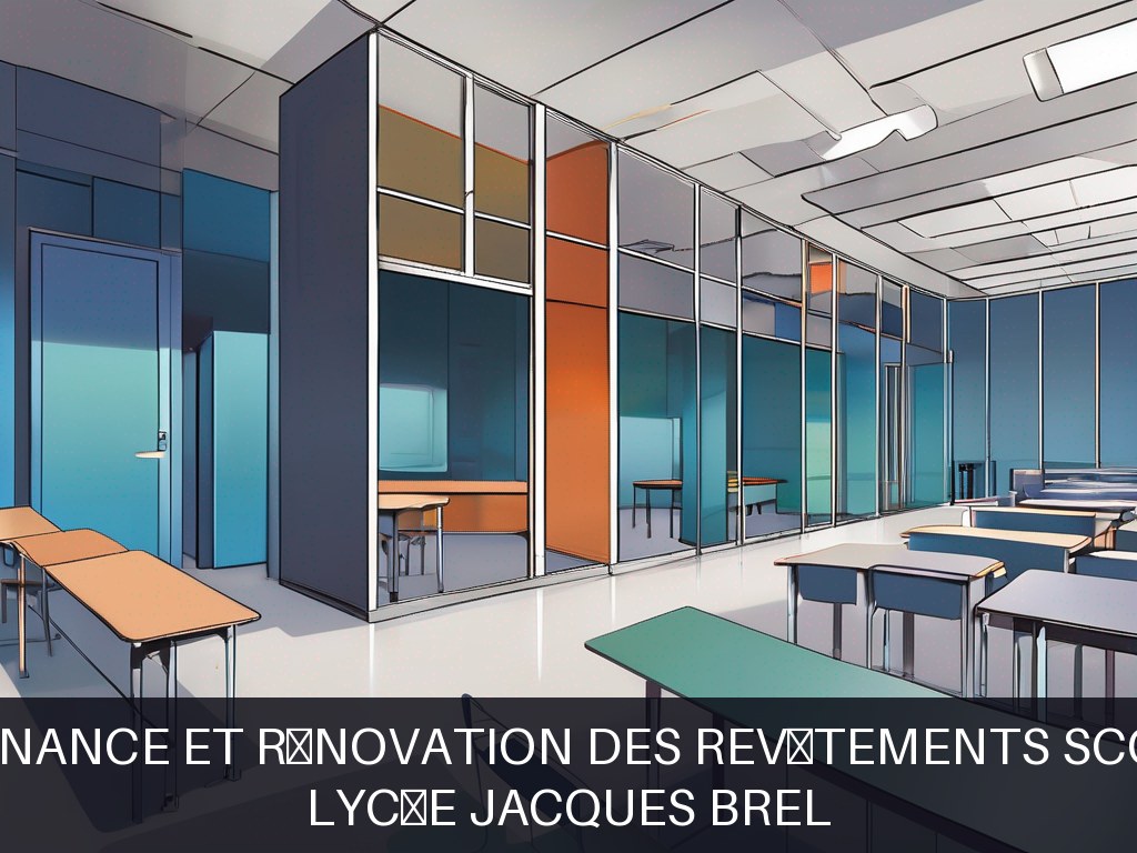 Illustration pour Lycée Jacques Brel: Maintenance et rénovation des revêtements scolaires