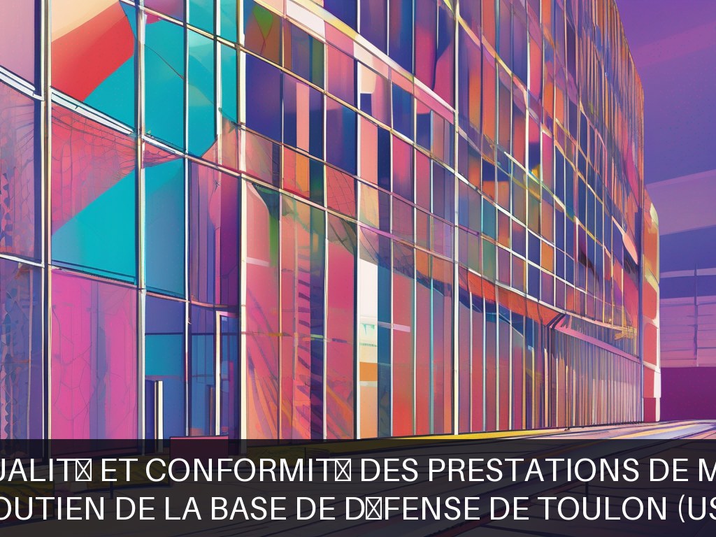 Illustration pour Unité de Soutien de la base de défense de Toulon (USID Hyères): Contrôle qualité et conformité des prestations de maintenance