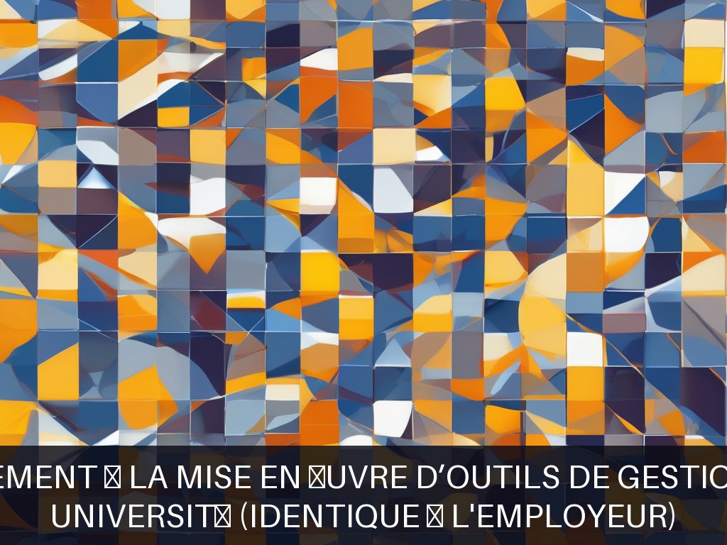 Illustration pour Université (identique à l'employeur): Accompagnement à la mise en œuvre d’outils de gestion technique (Potentiel à Court Terme)