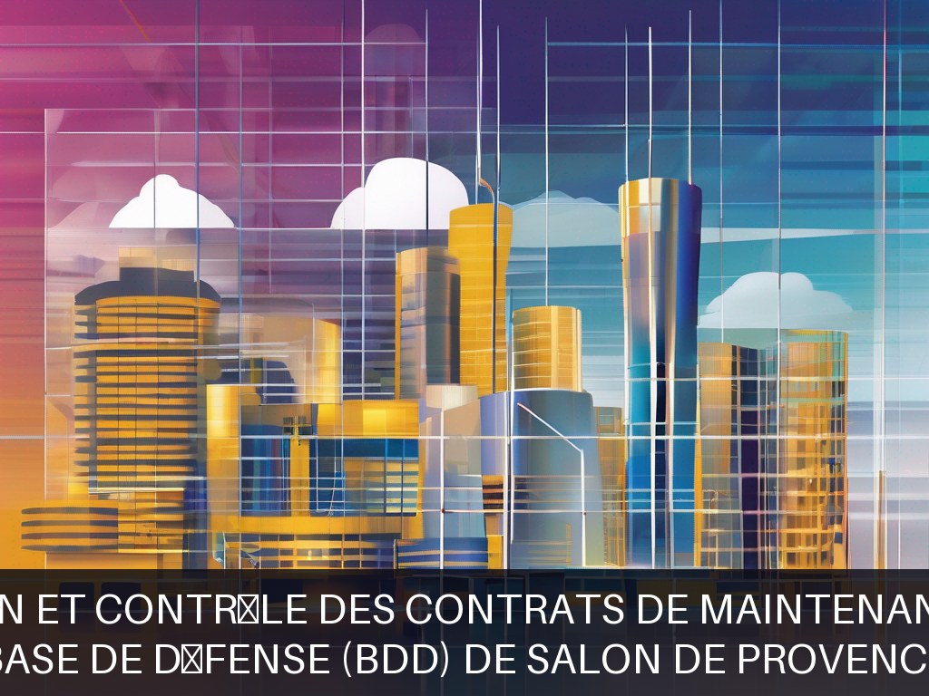 Illustration pour Base de Défense (BdD) de Salon de Provence: Gestion et contrôle des contrats de maintenance BTP