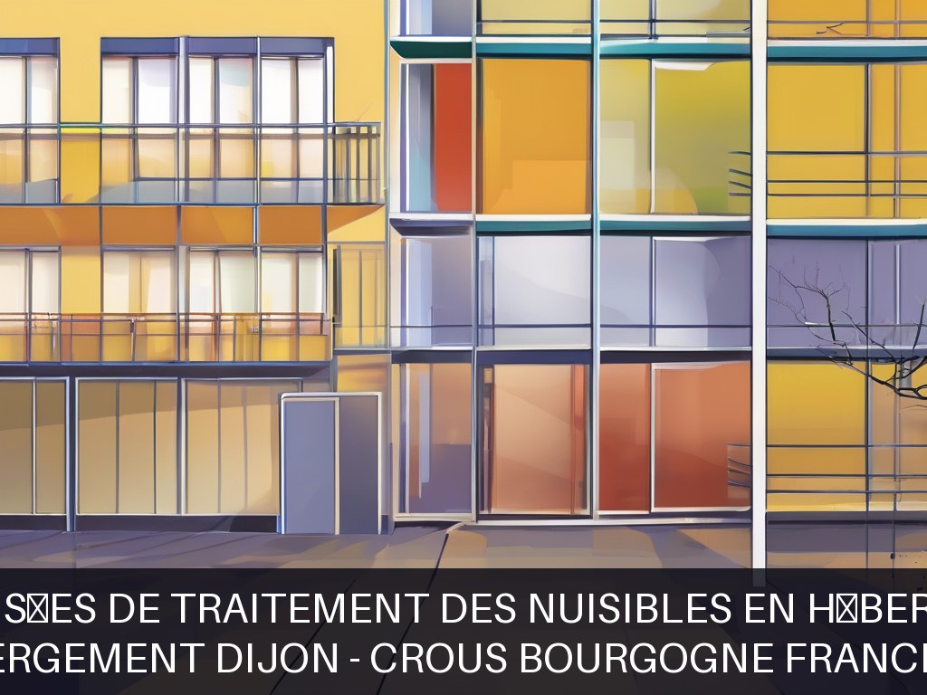Illustration pour Pôle hébergement Dijon - Crous Bourgogne Franche-Comté: Solutions spécialisées de traitement des nuisibles en hébergement collectif