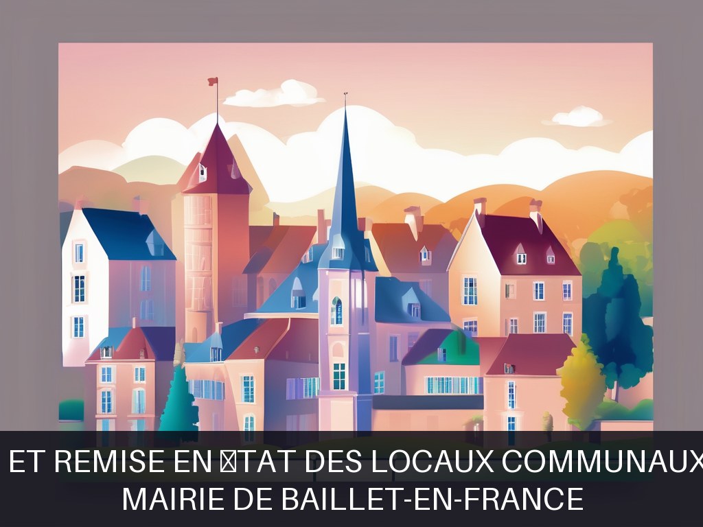 Illustration pour Mairie de BAILLET-EN-FRANCE: Maintenance et remise en état des locaux communaux et scolaires