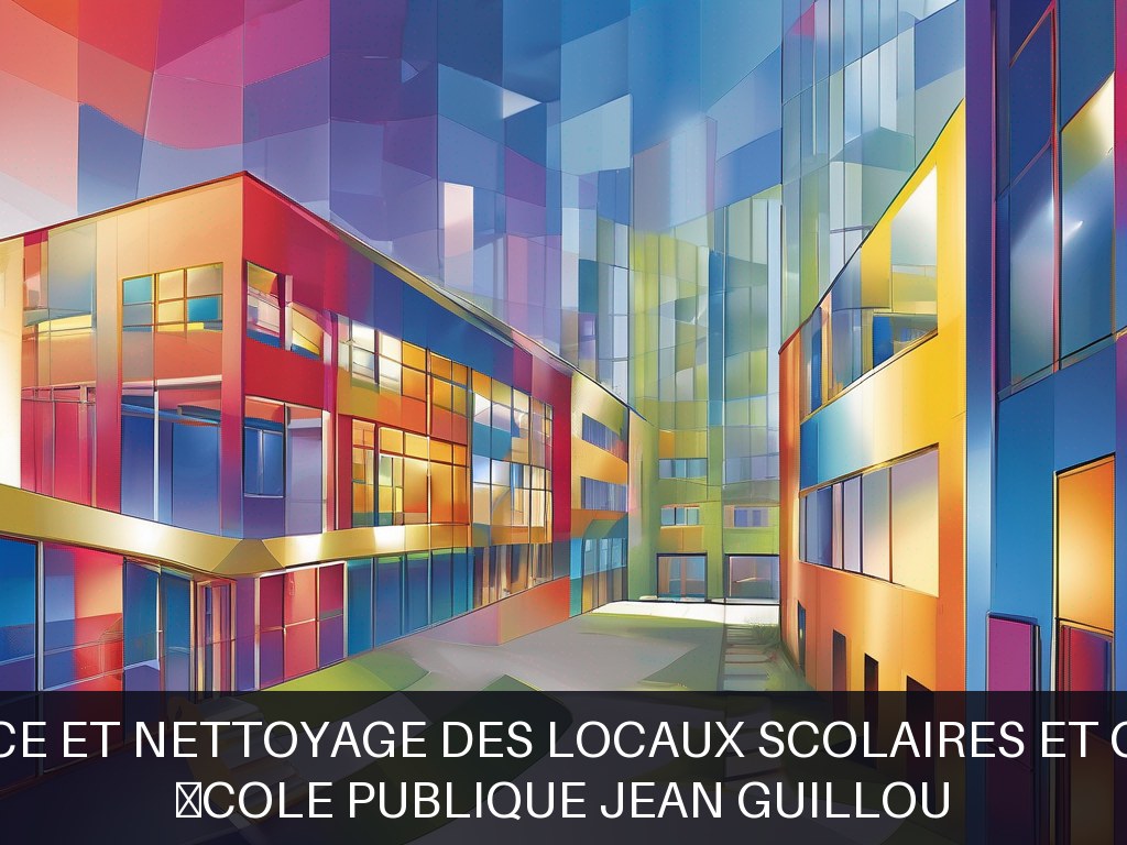 Illustration pour École publique Jean Guillou: Maintenance et nettoyage des locaux scolaires et communaux