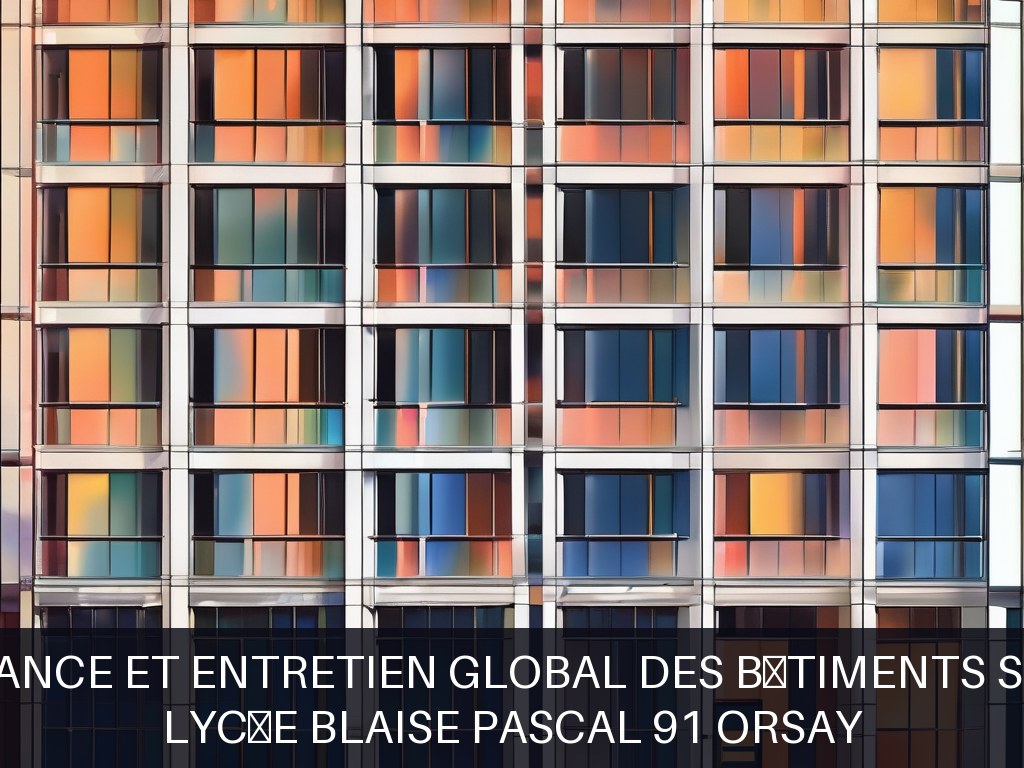 Illustration pour Lycée Blaise Pascal 91 Orsay: Maintenance et entretien global des bâtiments scolaires