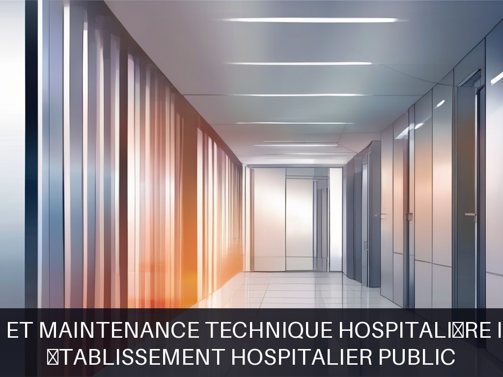 Illustration pour Établissement hospitalier public: Gestion et maintenance technique hospitalière intégrée