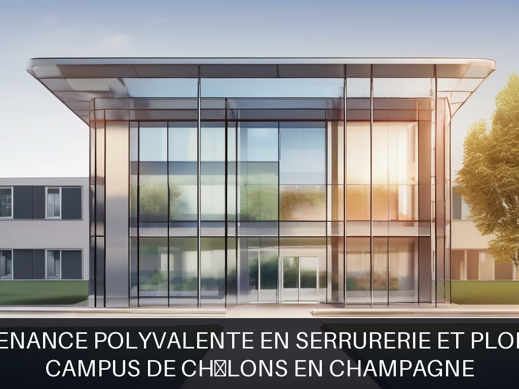 Illustration pour Campus de Châlons en Champagne: Maintenance polyvalente en serrurerie et plomberie