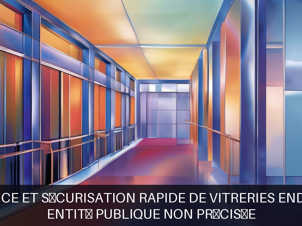 Illustration pour Entité publique non précisée: Maintenance et sécurisation rapide de vitreries endommagées (Opportunité Urgente!)