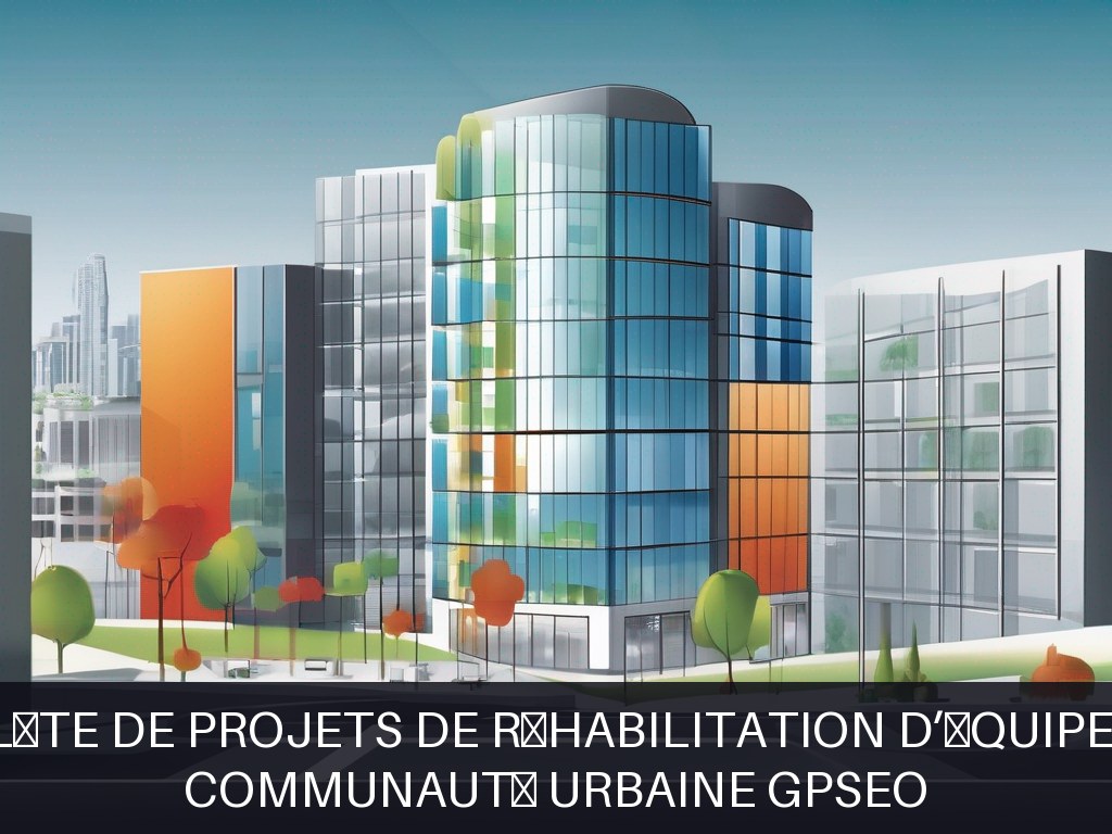 Illustration pour Communauté urbaine GPSEO: Gestion complète de projets de réhabilitation d’équipements publics