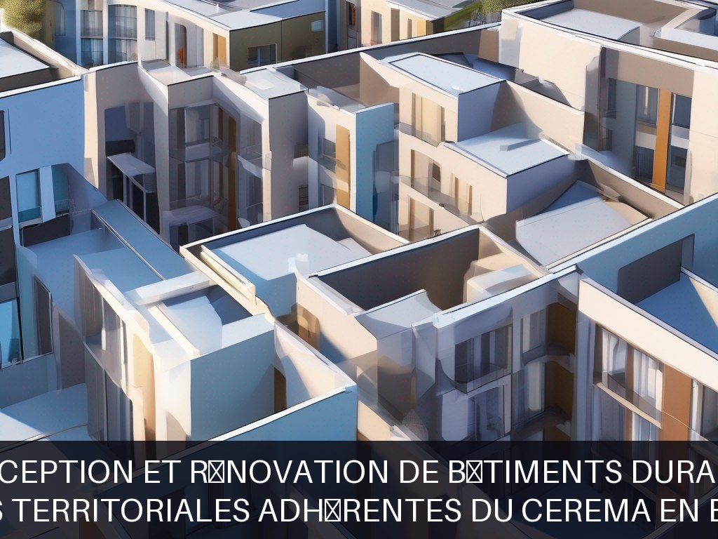 Illustration pour Collectivités territoriales adhérentes du Cerema en BFC et en AURA: Conception et rénovation de bâtiments durables