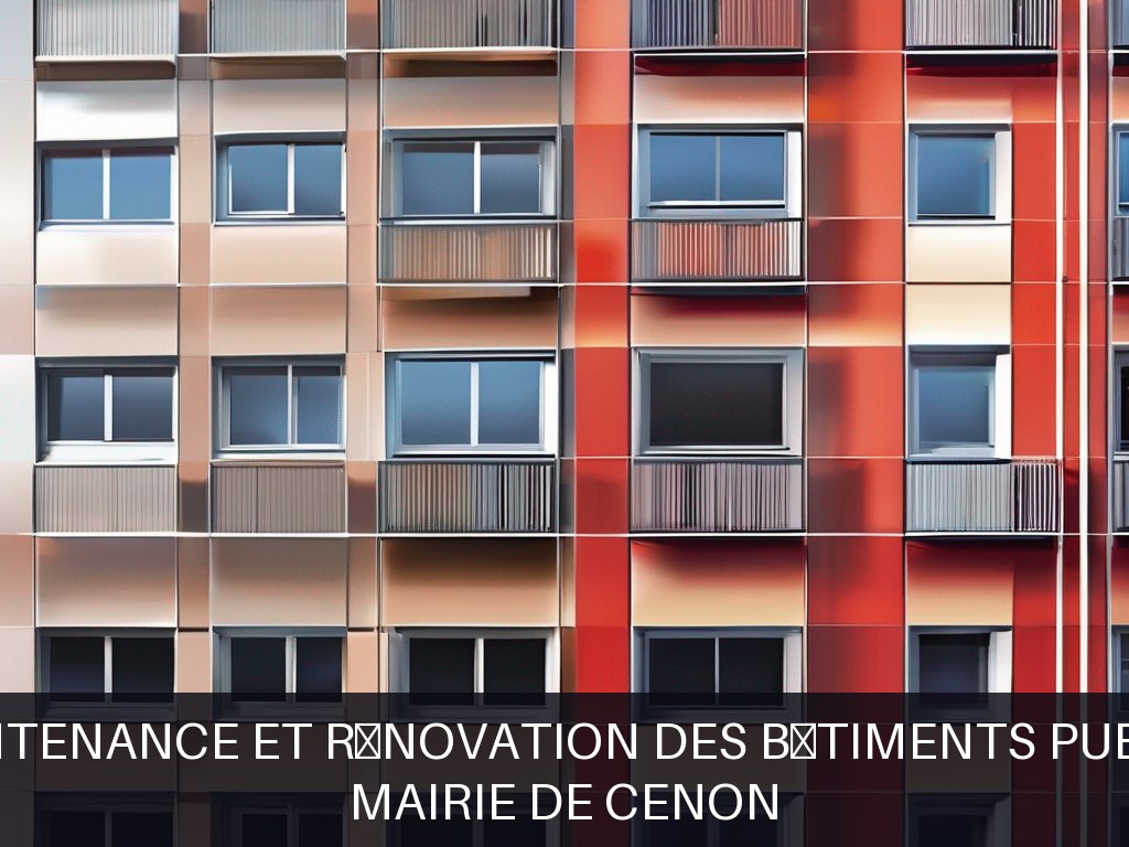 Illustration pour Mairie de Cenon: Maintenance et rénovation des bâtiments publics