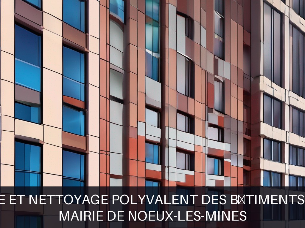 Illustration pour Mairie de Noeux-les-Mines: Maintenance et nettoyage polyvalent des bâtiments communaux