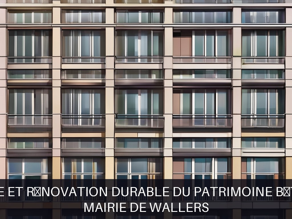 Illustration pour MAIRIE DE WALLERS: Maintenance et rénovation durable du patrimoine bâti communal