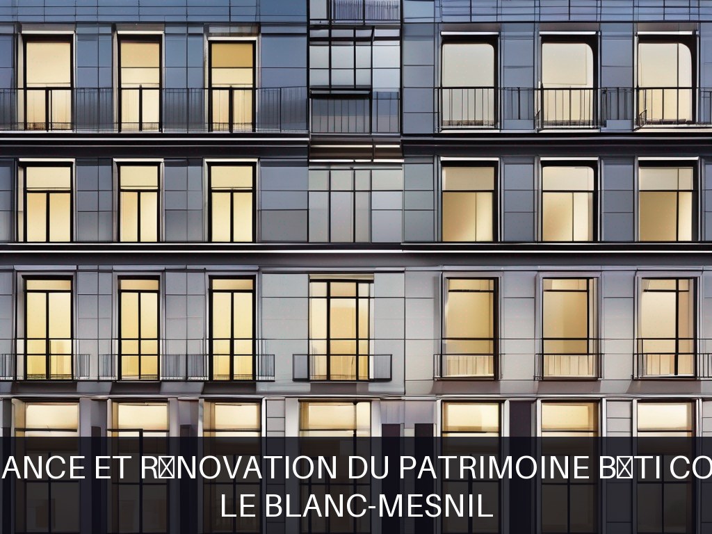 Illustration pour Le Blanc-Mesnil: Maintenance et rénovation du patrimoine bâti communal