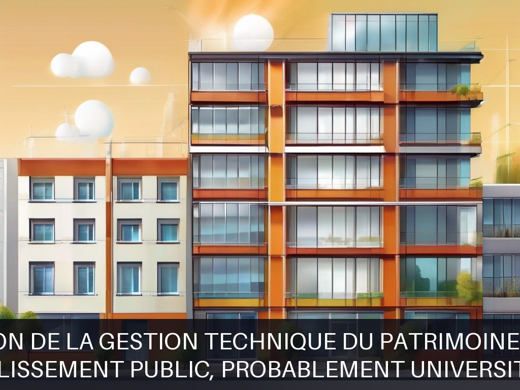 Illustration pour Non précisé (établissement public, probablement universitaire ou scolaire): Optimisation de la gestion technique du patrimoine immobilier