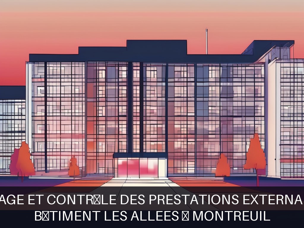 Illustration pour Bâtiment LES ALLEES à Montreuil: Pilotage et contrôle des prestations externalisées