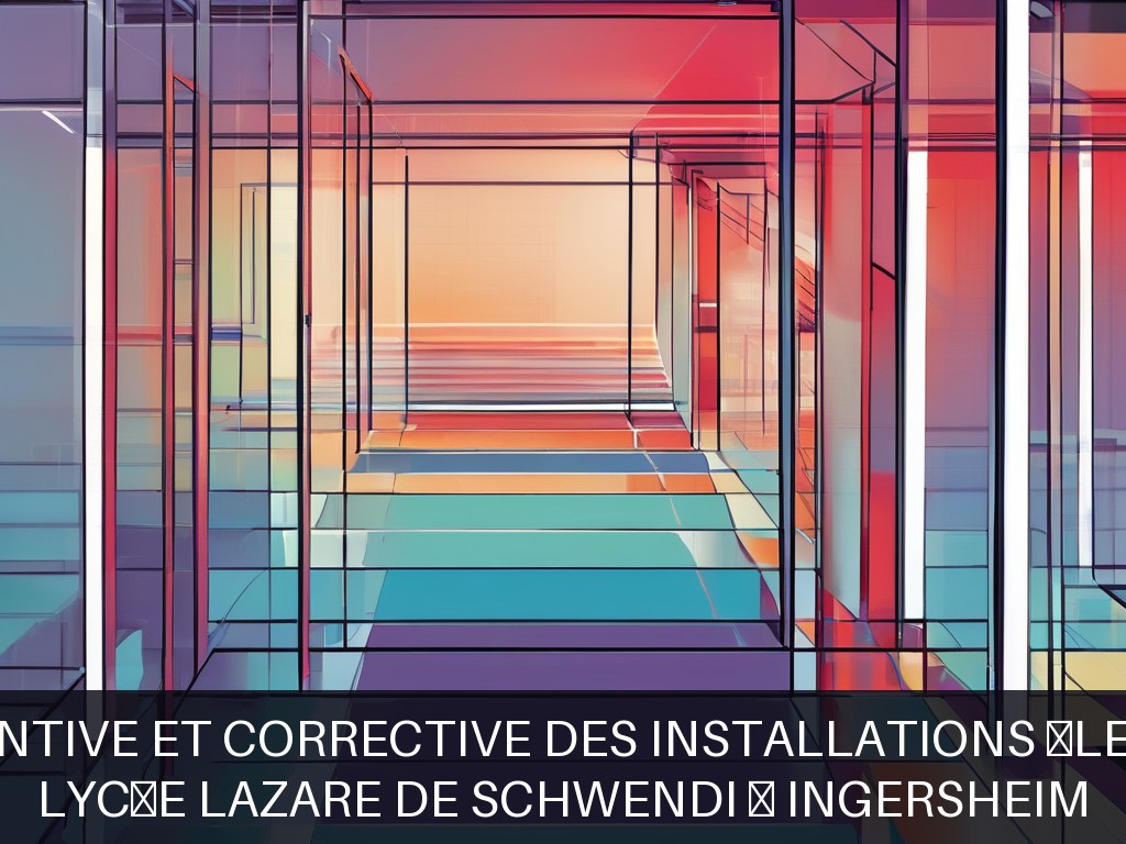 Illustration pour Lycée Lazare de Schwendi à Ingersheim: Maintenance préventive et corrective des installations électriques scolaires