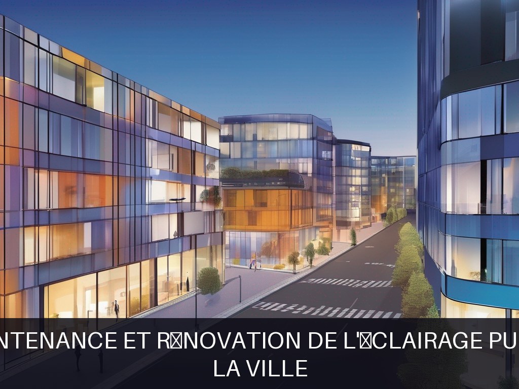 Illustration pour La Ville: Maintenance et rénovation de l'éclairage public
