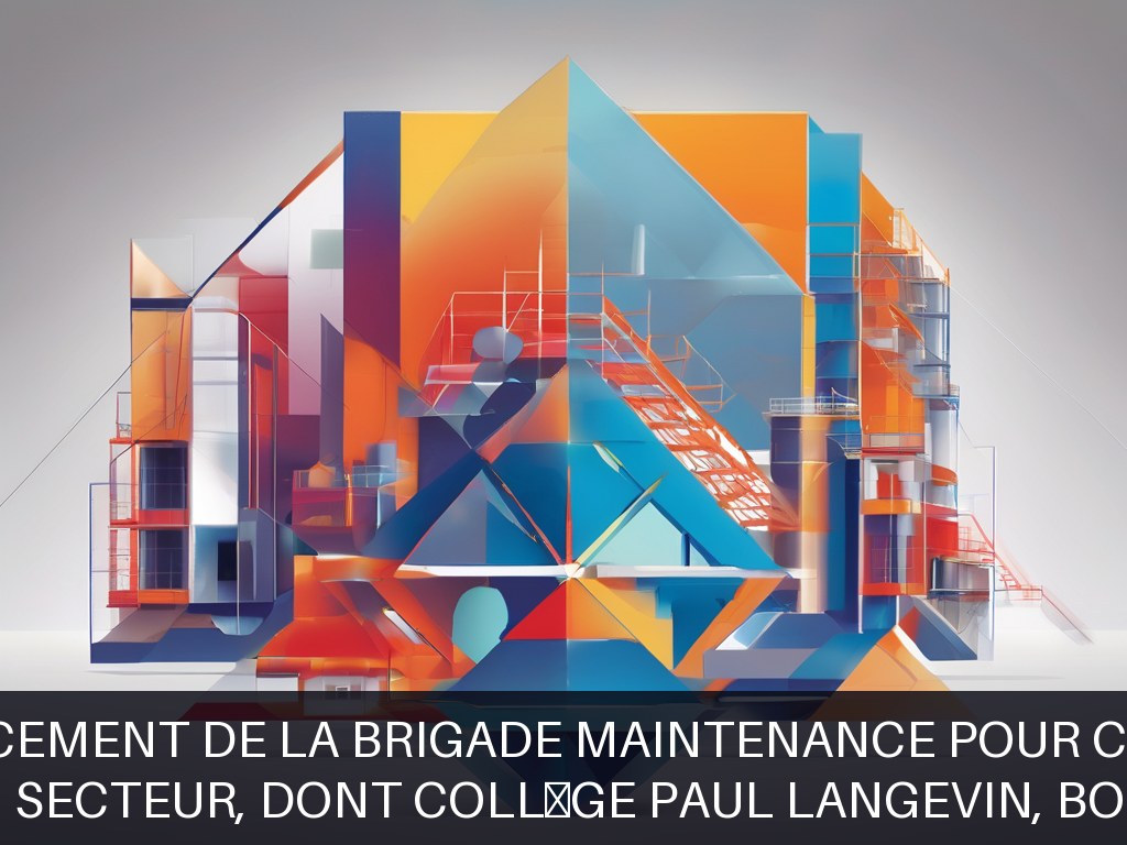 Illustration pour 122 collèges du secteur, dont Collège Paul Langevin, Boulogne-sur-Mer: Renforcement de la brigade maintenance pour collèges