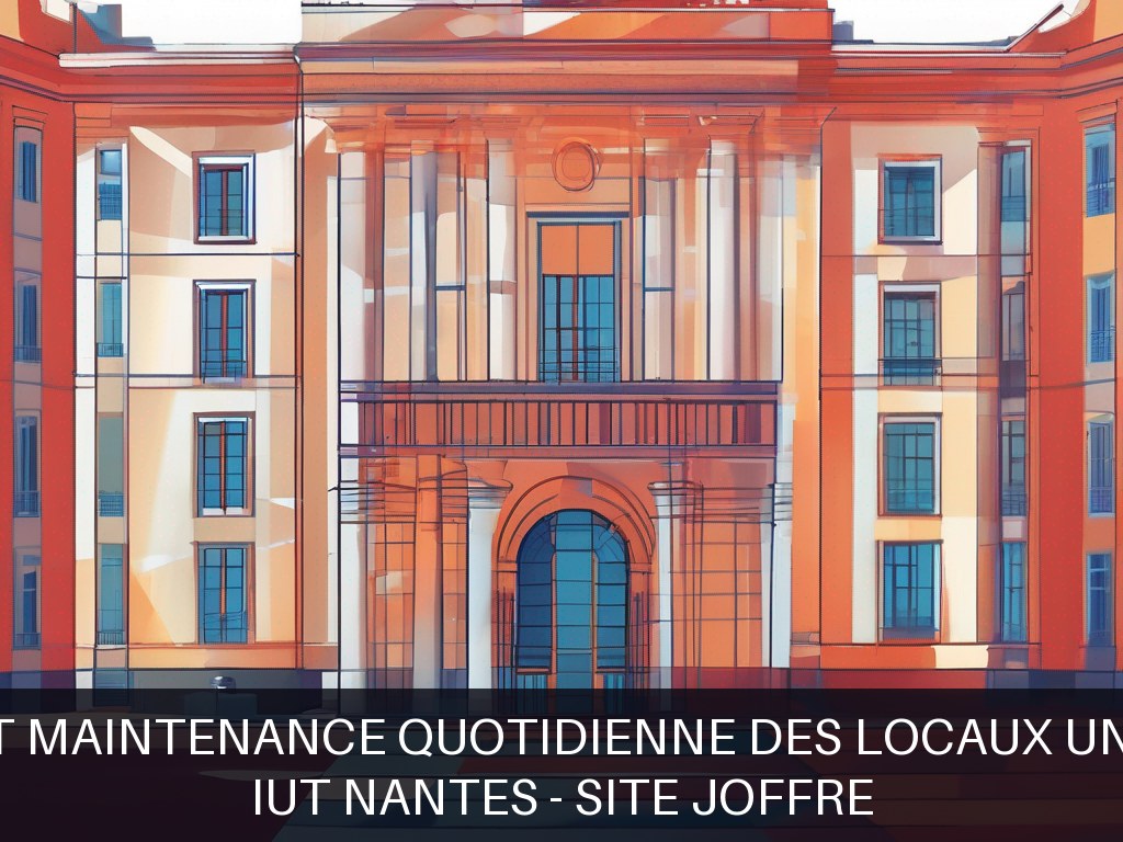 Illustration pour IUT Nantes - site Joffre: Entretien et maintenance quotidienne des locaux universitaires