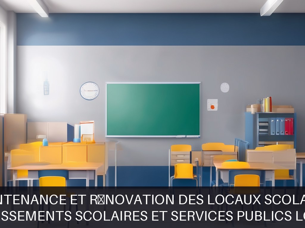 Illustration pour Établissements scolaires et services publics locaux: Maintenance et rénovation des locaux scolaires
