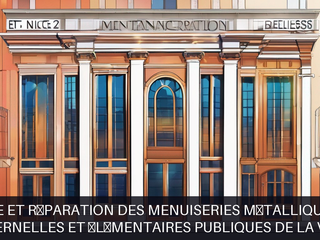 Illustration pour Écoles maternelles et élémentaires publiques de la Ville de Nice: Maintenance et réparation des menuiseries métalliques scolaires