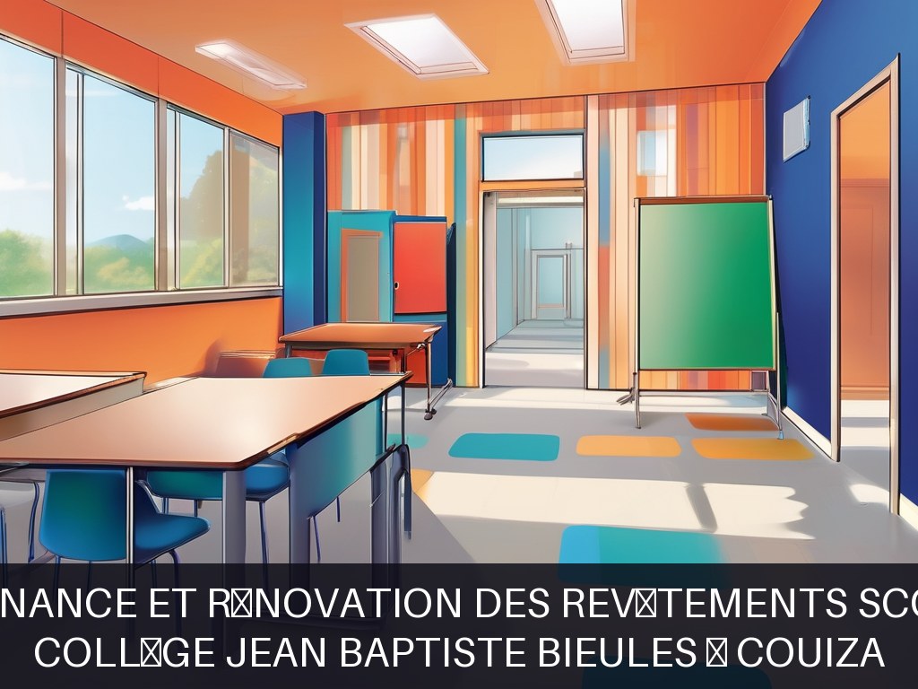 Illustration pour Collège Jean Baptiste Bieules à Couiza: Maintenance et rénovation des revêtements scolaires