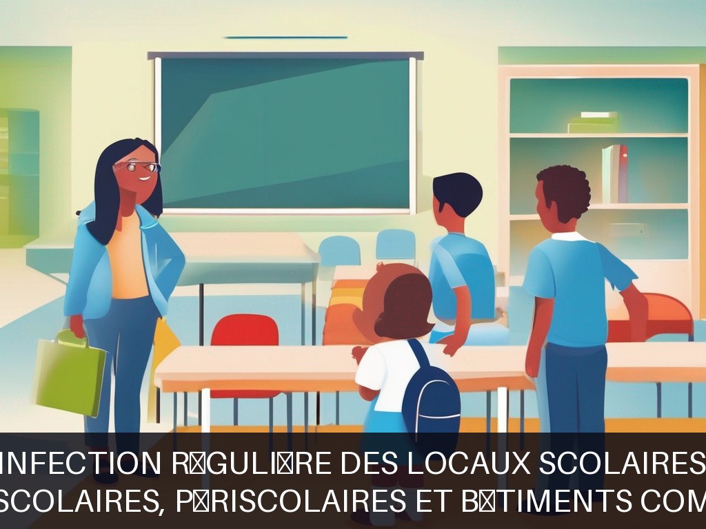 Illustration pour Locaux scolaires, périscolaires et bâtiments communaux: Entretien et désinfection régulière des locaux scolaires et périscolaires